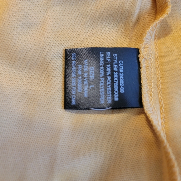 Trixxi Yellow Spaghetti Strap Mini Dress SZ L - Picture 8 of 9